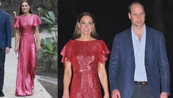 Kate Middleton Dazzles in Shimmering Pink Gown in Belize